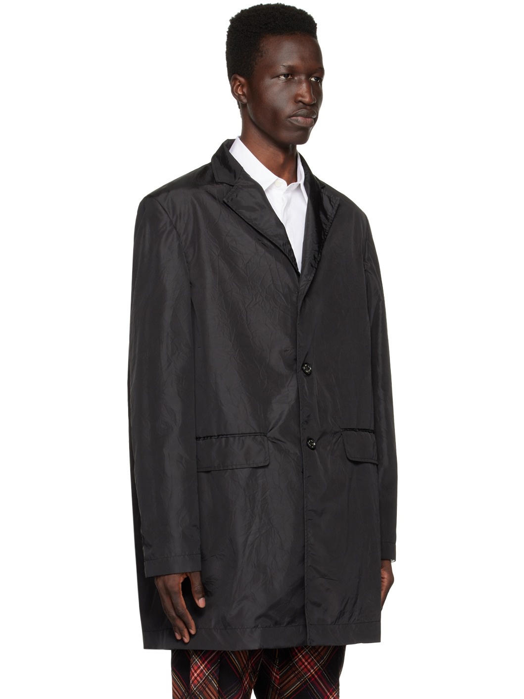 Black Notched Lapel Jacket - 2