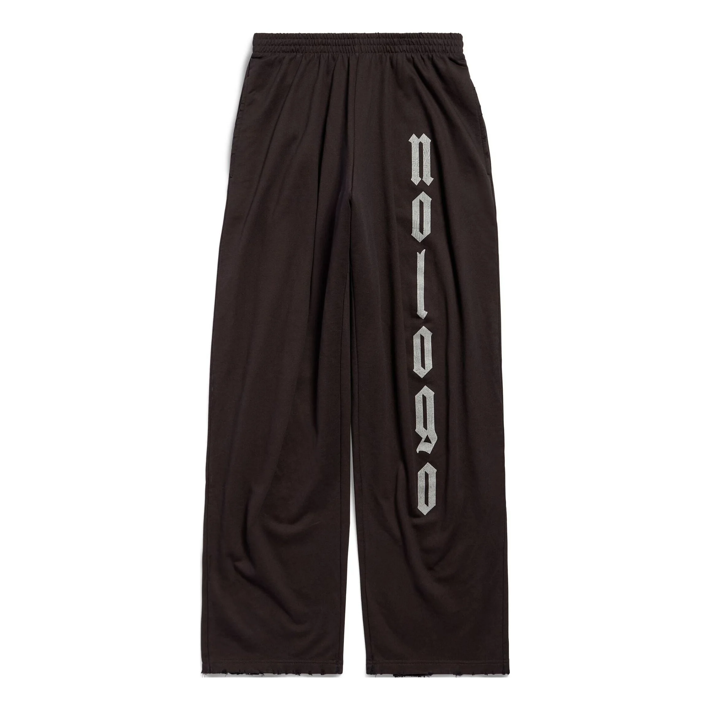 (WMNS) Balenciaga Nologo Baggy Sweatpants 'Black Grey' 787357TQVK71055 - 1