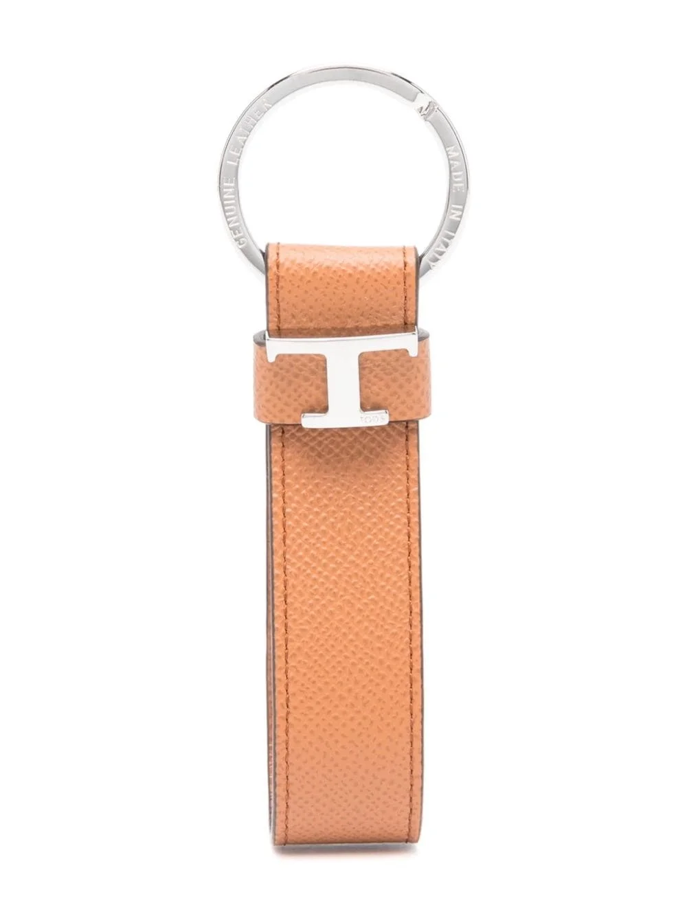 Timeless-logo leather keyring - 1