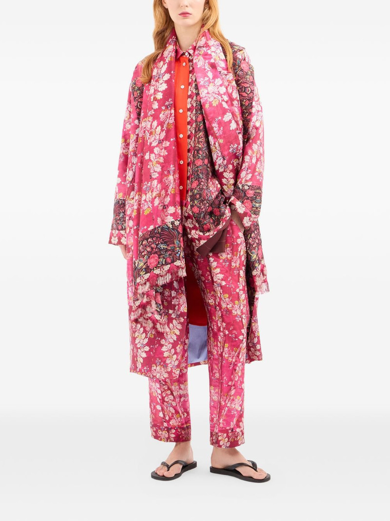 Pierre-Louis Mascia Aloe floral-pattern straight-leg trousers outlook