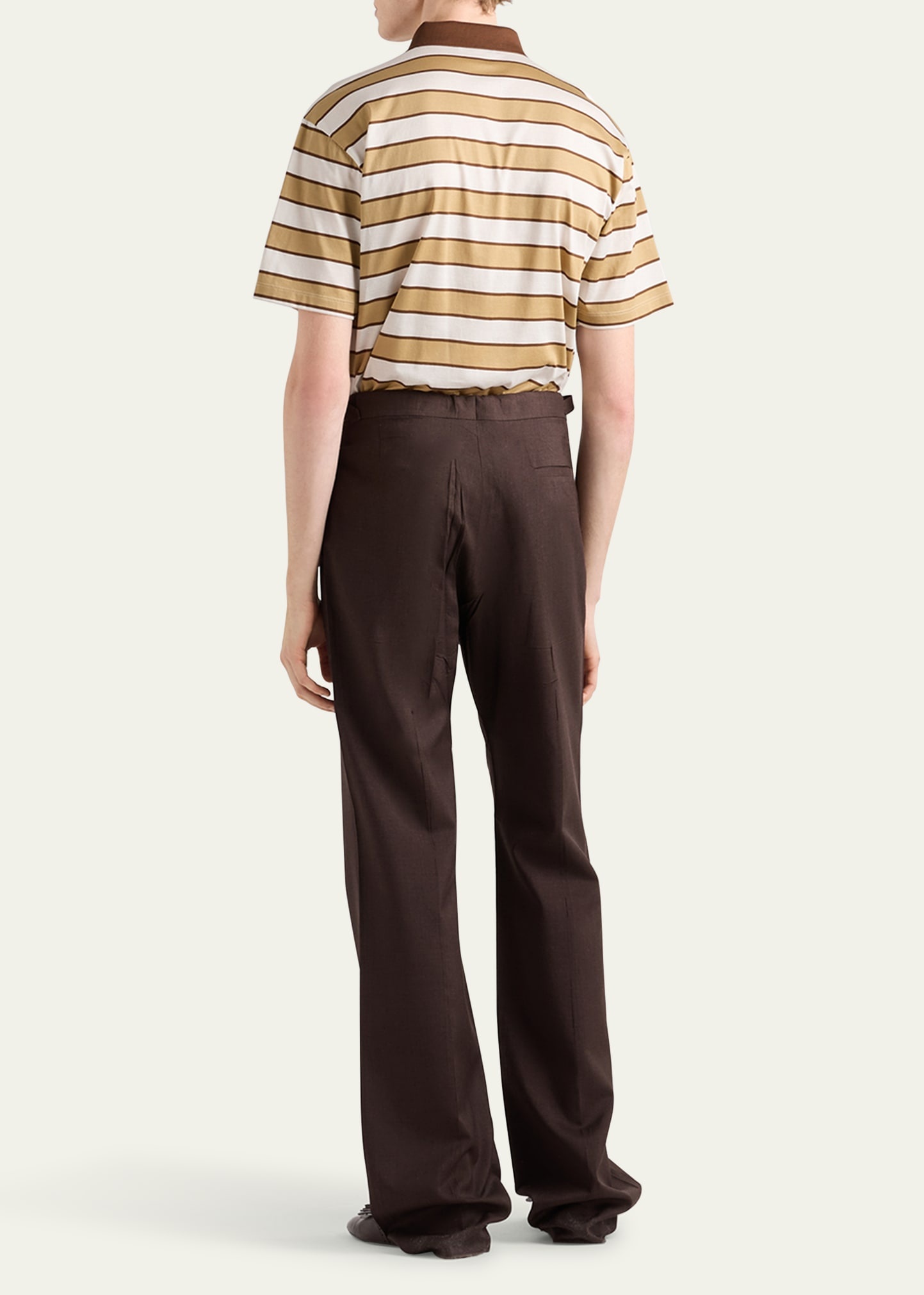 Men's Striped Jersey Polo Shirt - 3