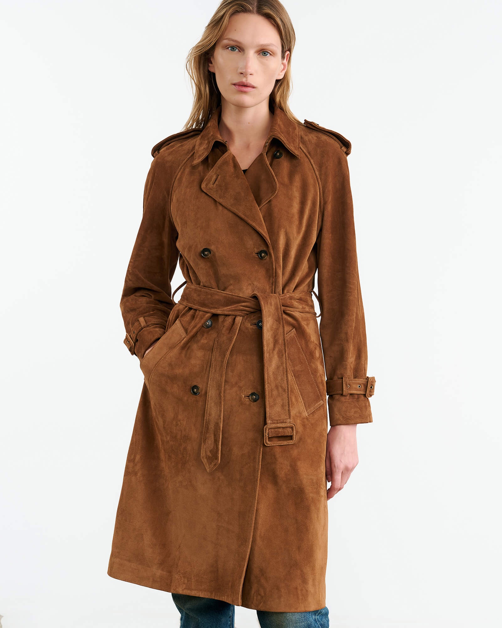 RENEA SUEDE TRENCH COAT - 2