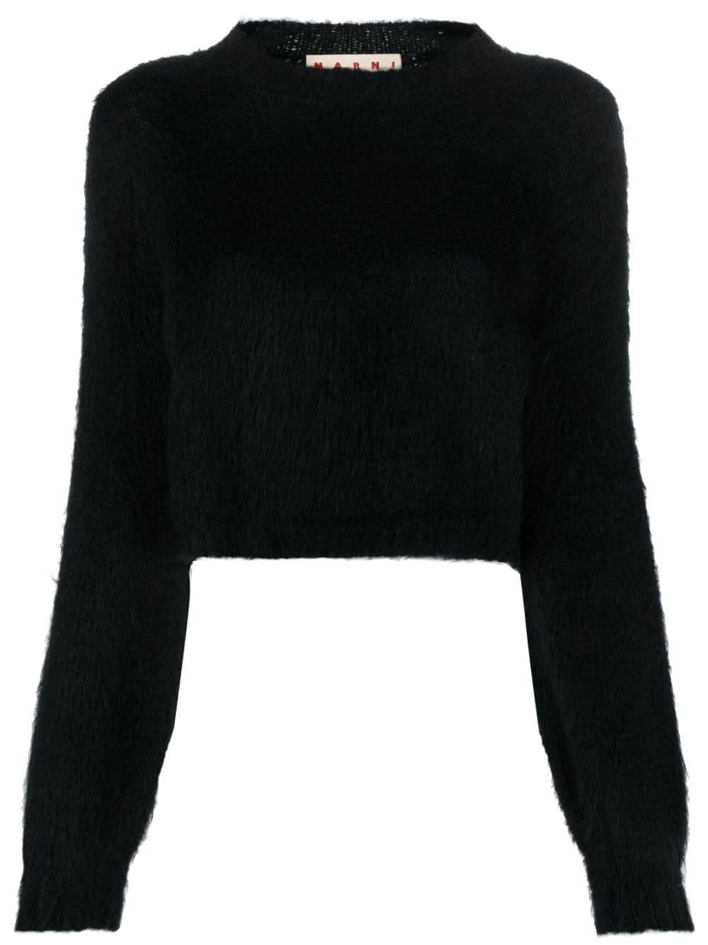 crew-neck brushed jumper - 1