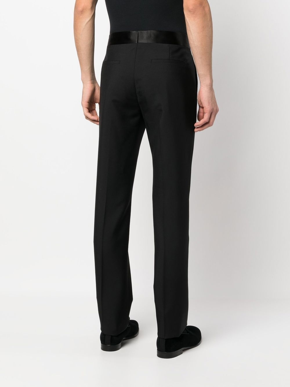 slim-cut tailored trousers - 4