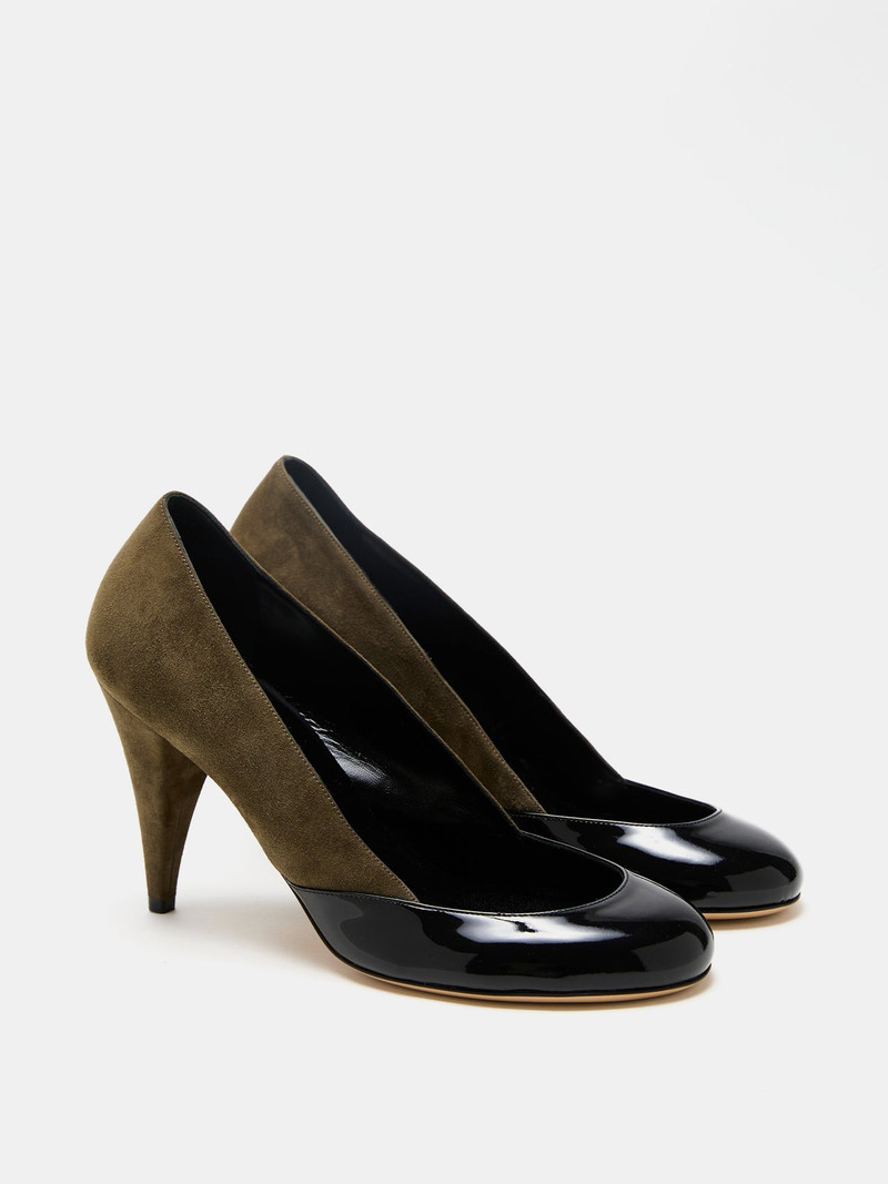 LE MONDE BÉRYL Kim Sion Sable Pump / Khaki Black Suede outlook