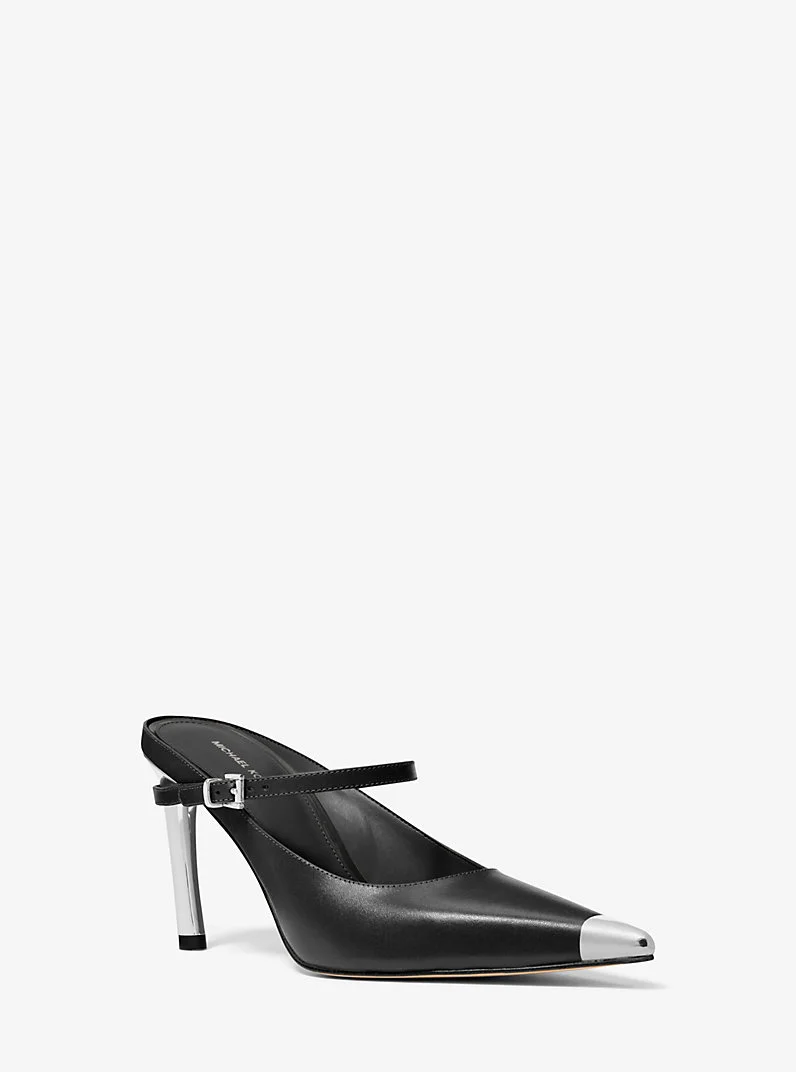 Kasia Leather High Mule Pump - 1