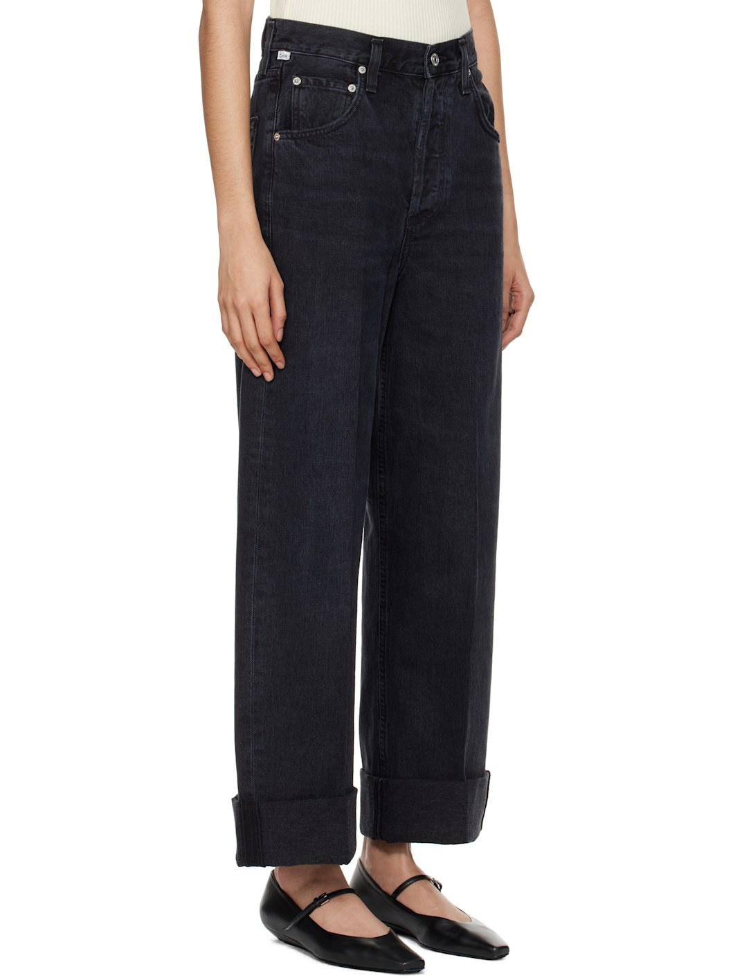 Black Ayla Baggy Jeans - 2