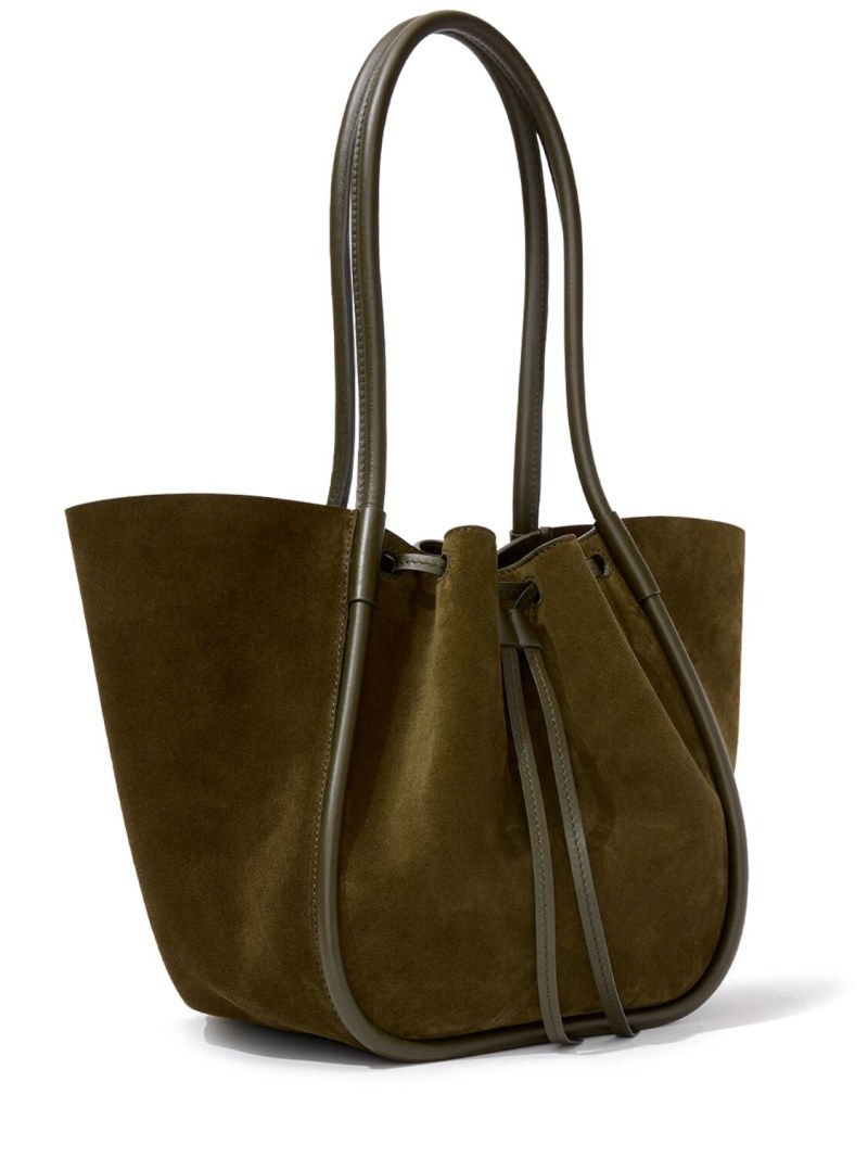 Large Ruched soft suede tote bag - 2