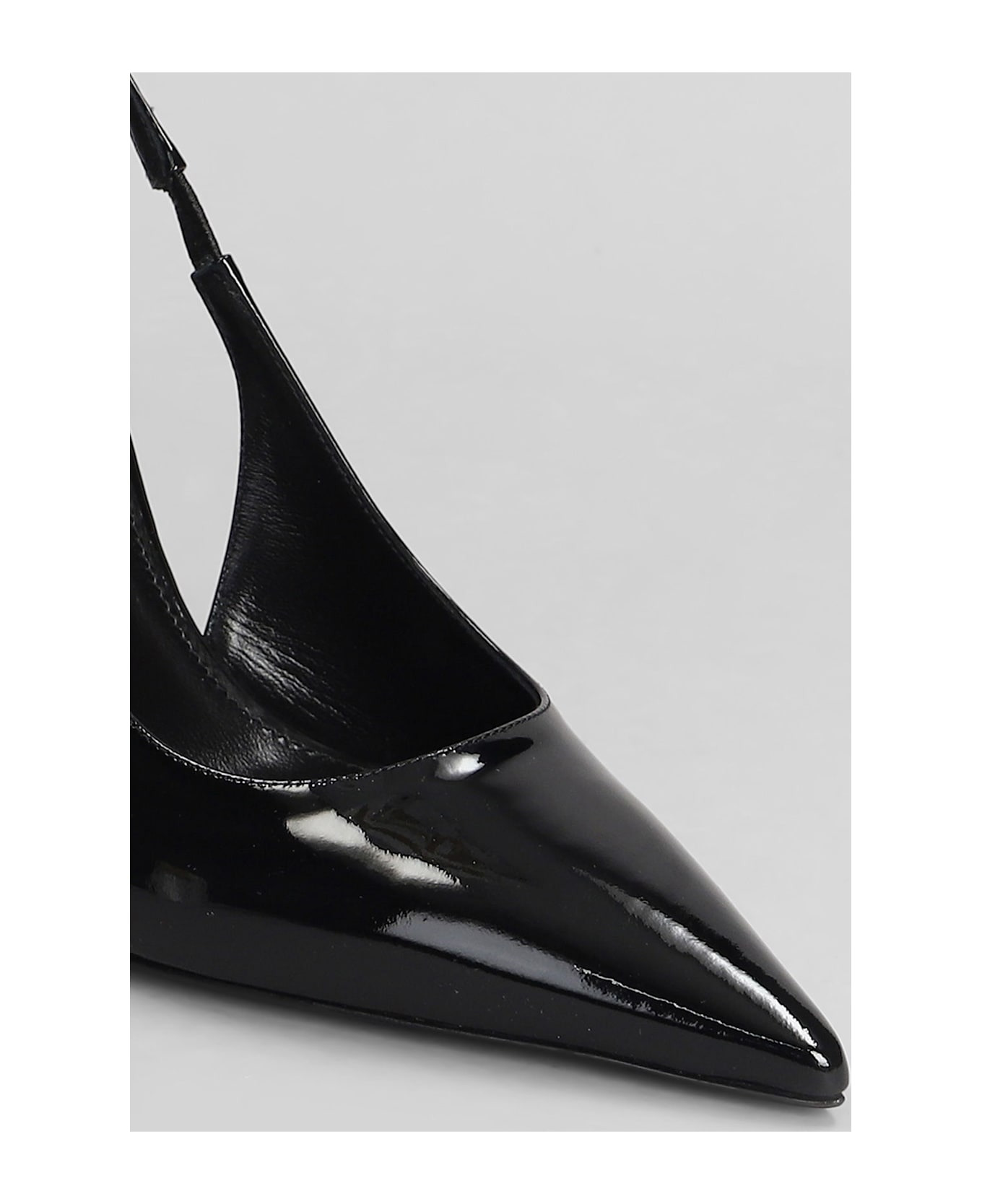 Lidia Slingback Pumps In Black Patent Leather - 5