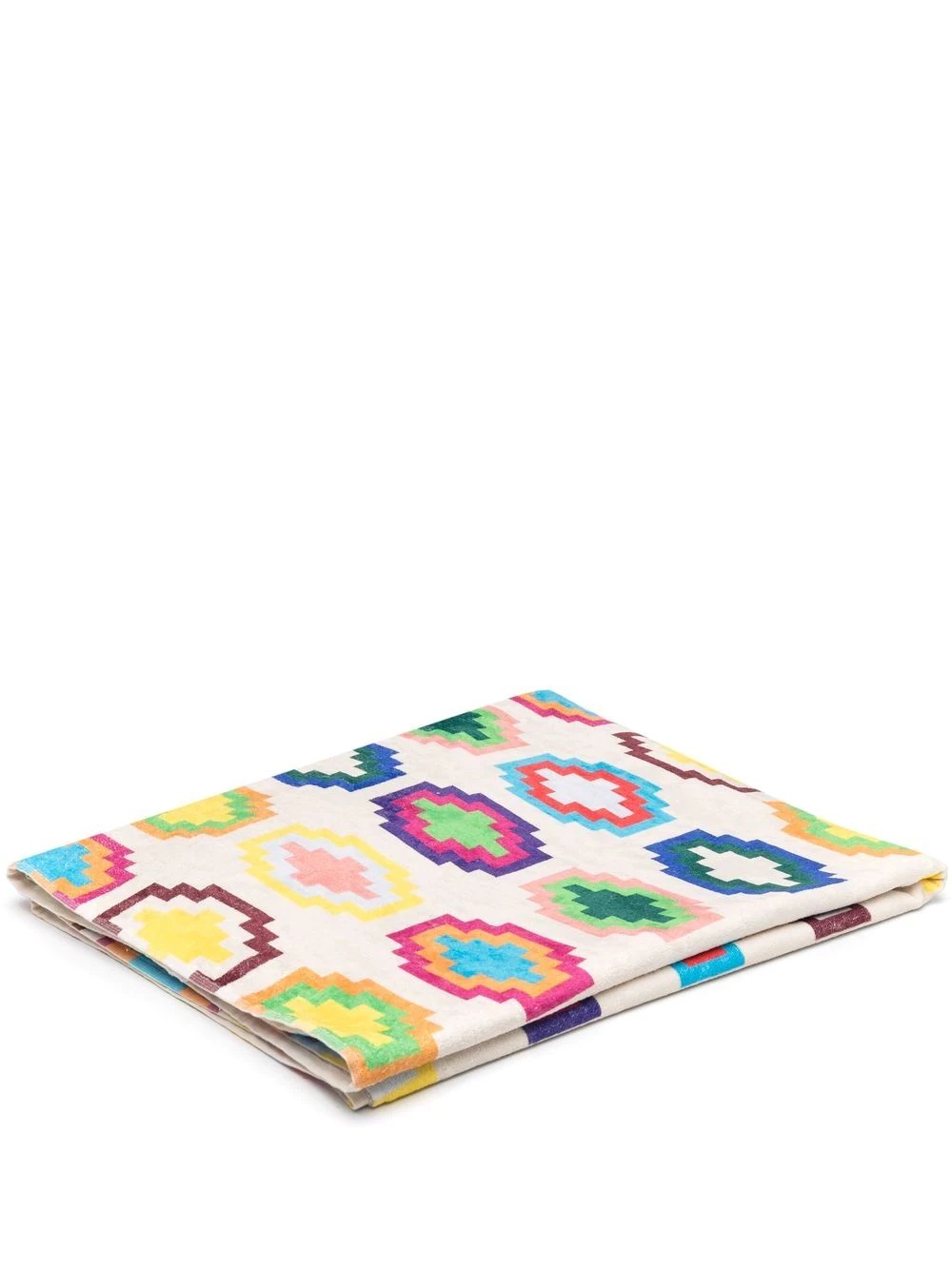 geometric-print cotton-blend beach towel - 1