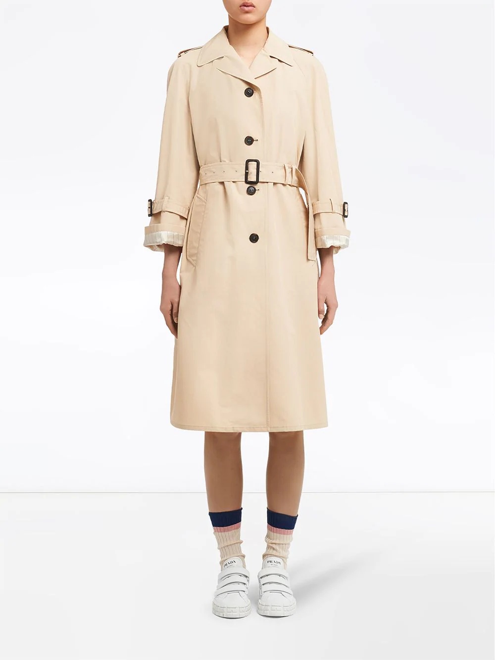 single-breasted midi trench coat - 2