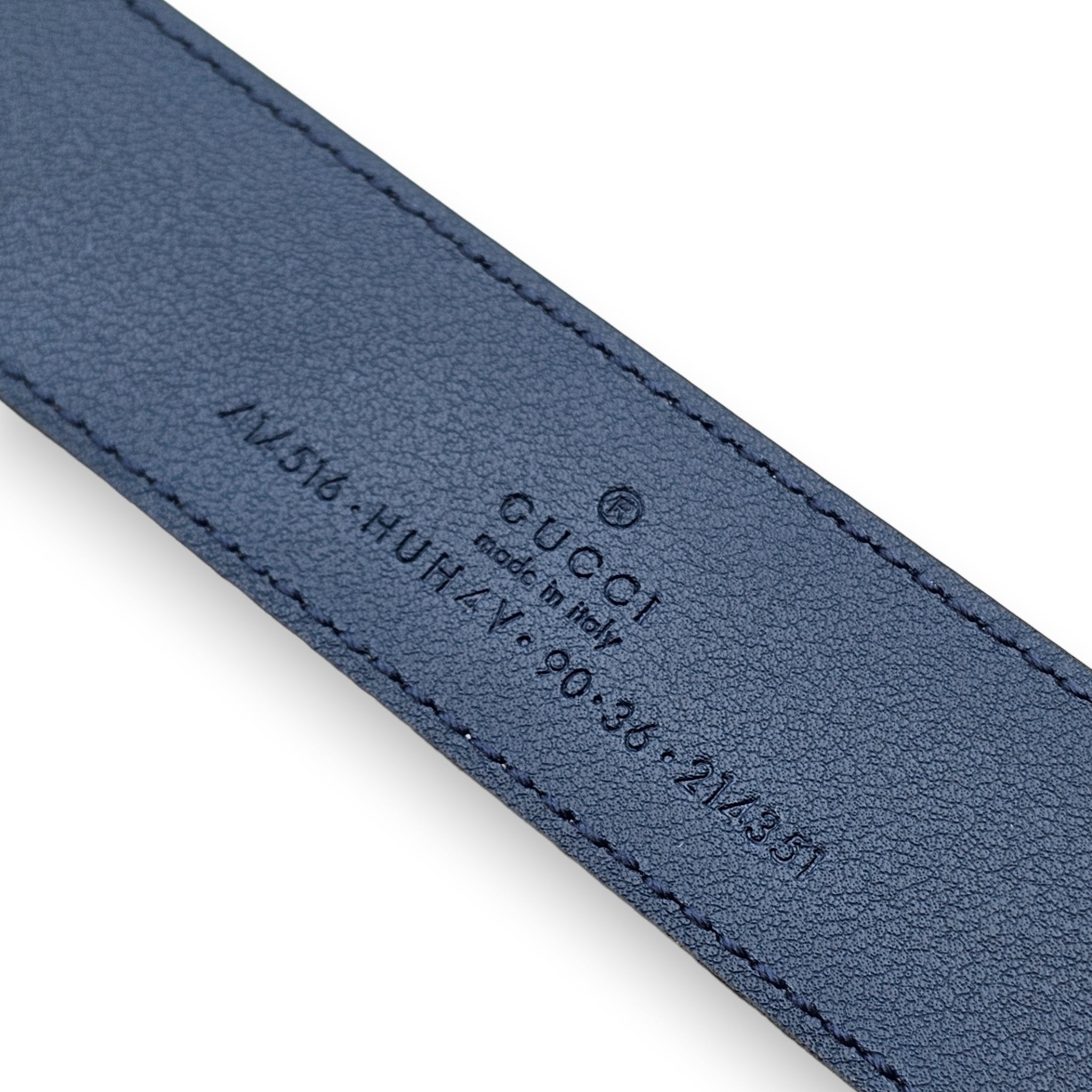 Gucci GG Supreme Thin Brown Blue Belt Size 70 28 411924 - 2