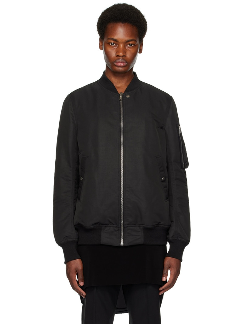 Black Classic Flight Bomber Jacket 1
