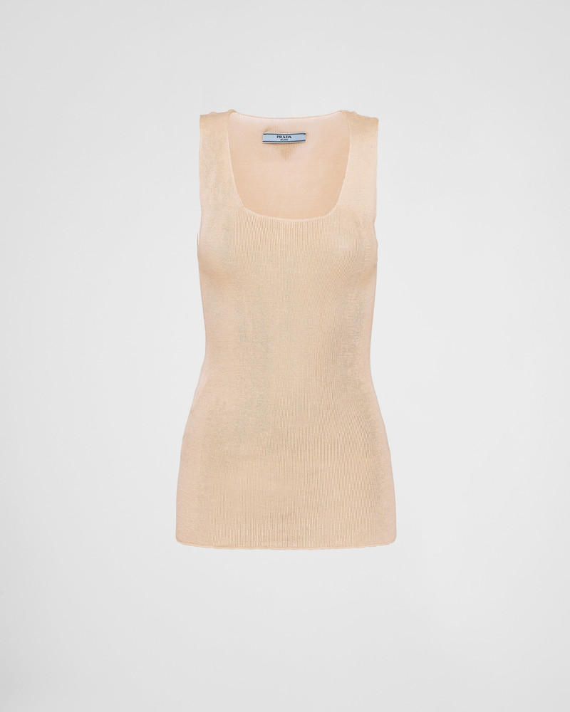 Cotton knit tank top 1