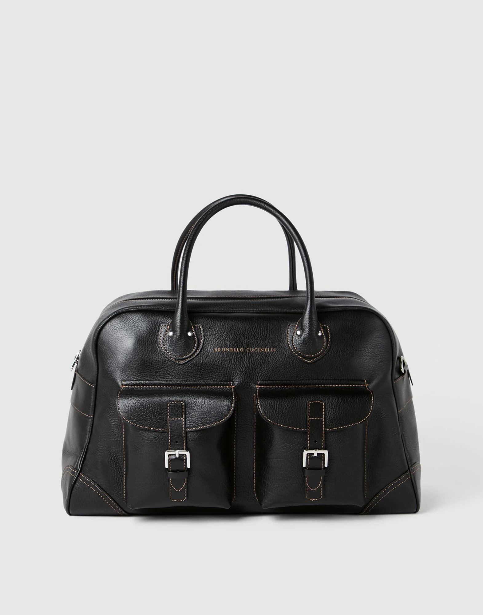 Grained calfskin weekender bag - 1
