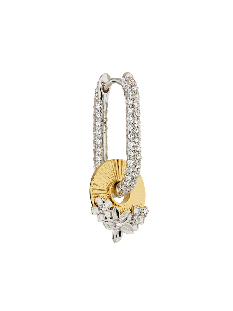 Women's Resilience Two-Tone 18K Gold & 0.02 TCW Diamond Single Fob Earring - Yellow Gold 1
