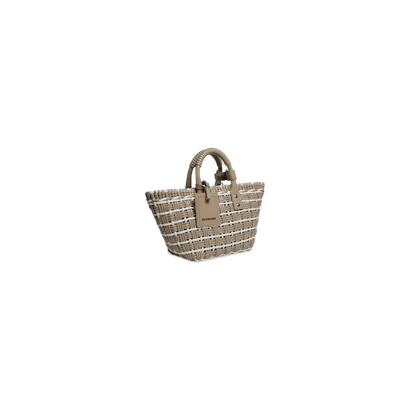 BALENCIAGA Women's Bistro Xs Basket With Strap in Brown outlook