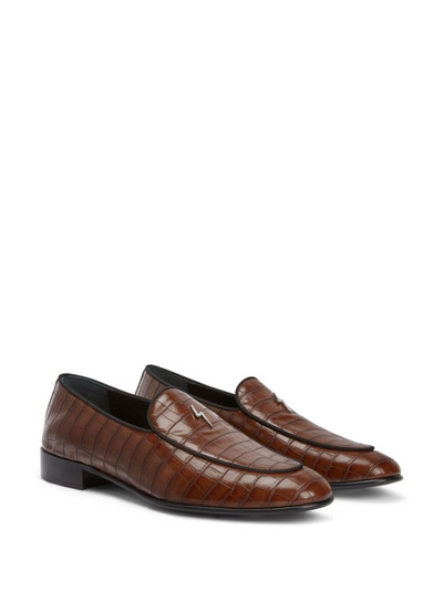 Giuseppe Zanotti Rudolph crocodile-effect leather loafers outlook