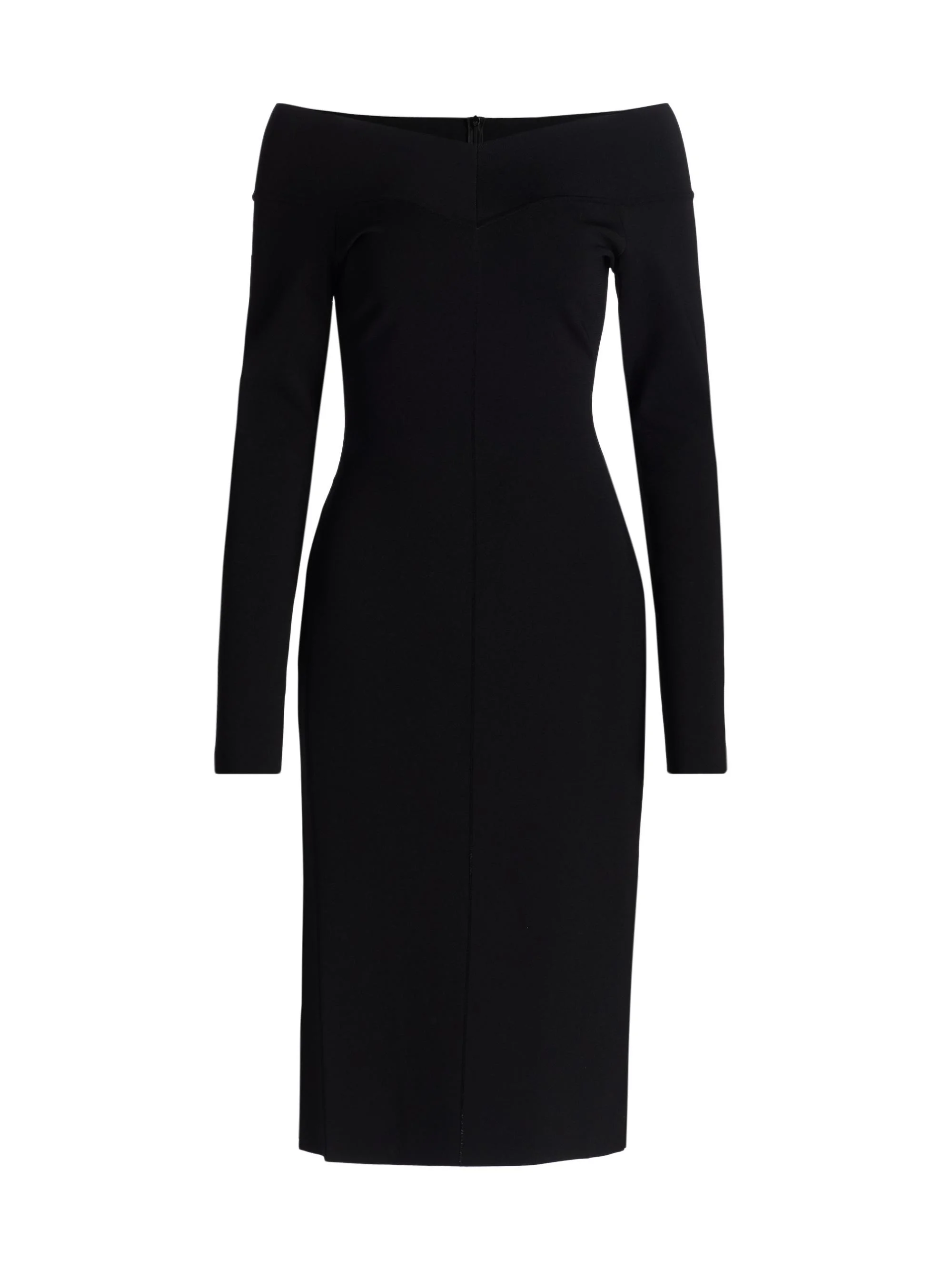 Women's Portrait Knit Sheath Dress - Black - 1