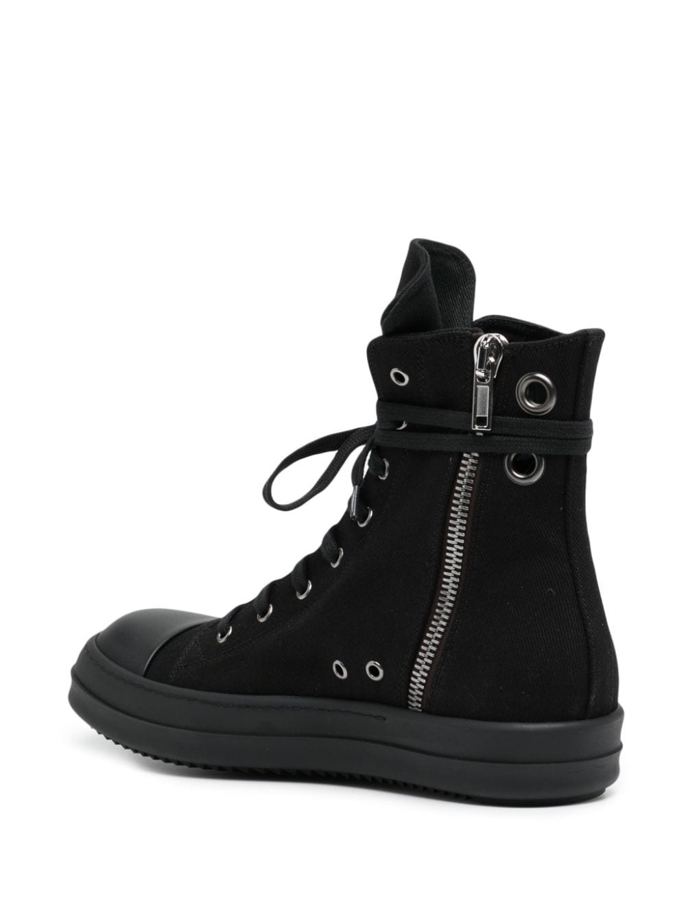 eyelet-detailing zip-up sneakers - 3