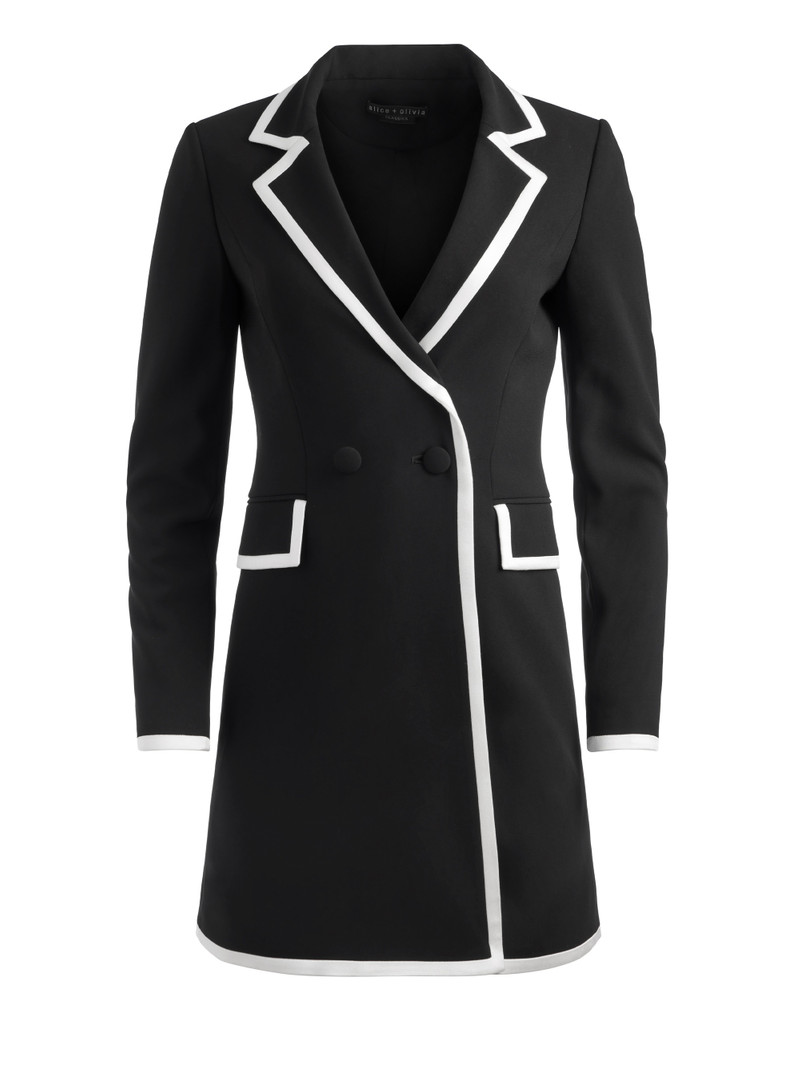 KYRIE PIPED TUXEDO DRESS - 1