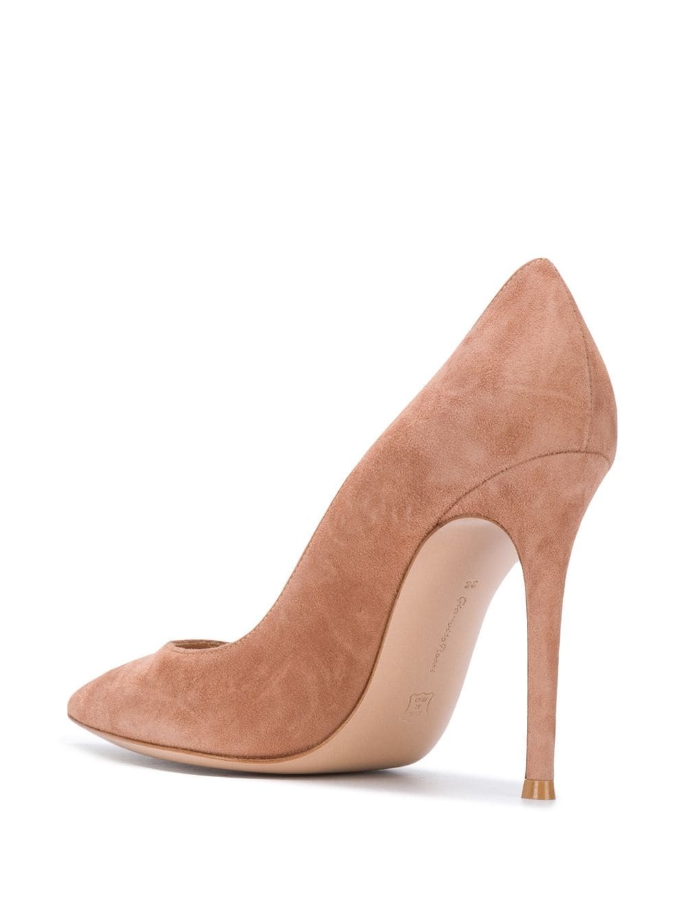 pointed suede panel pumps - 3