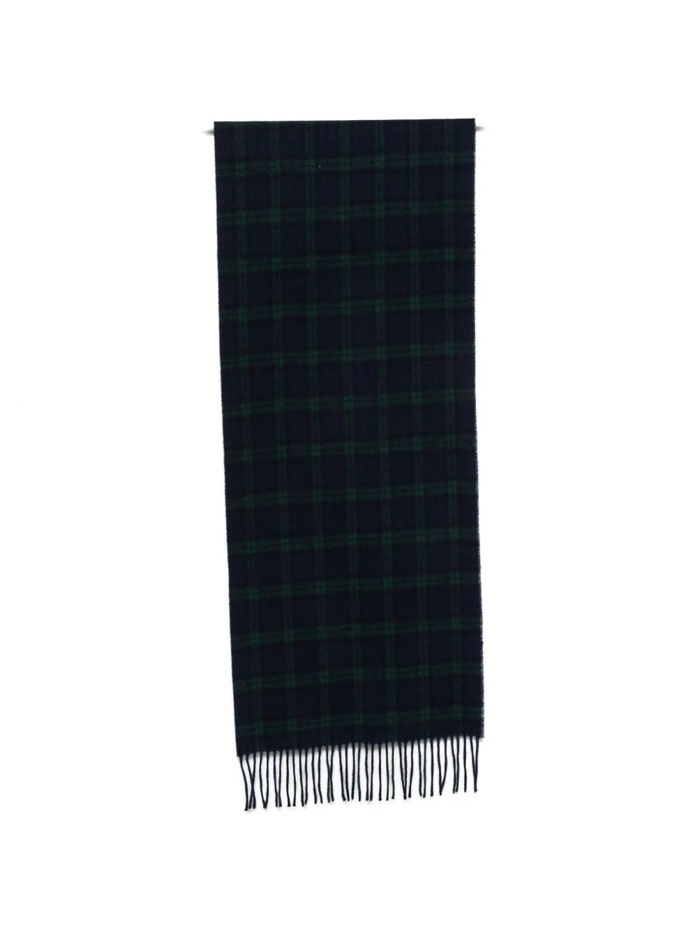 Tartan fringed scarf - 1