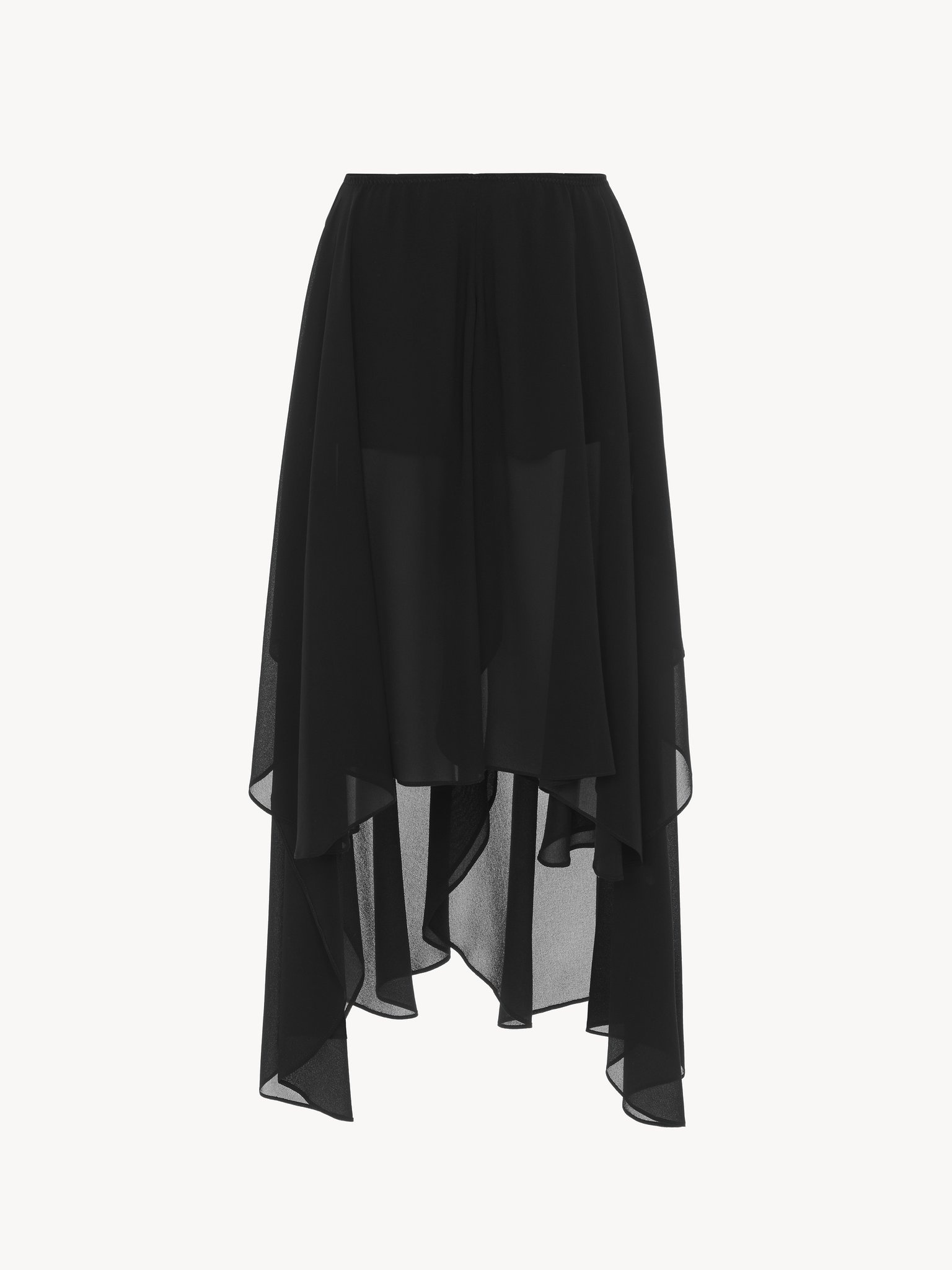 FLUID VOLANT SHORTS IN SILK GEORGETTE - 2