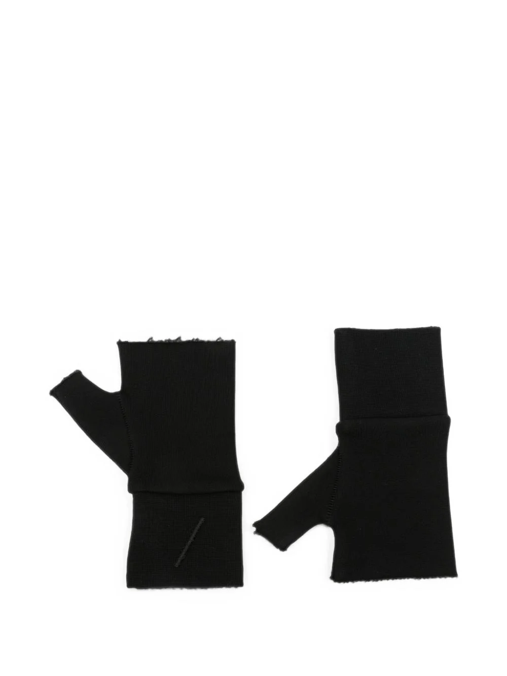 raw-edge fingerless gloves - 1