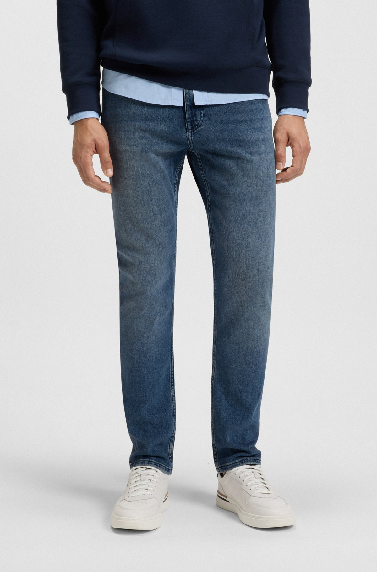 DELAWARE SLIM-FIT JEANS IN BLUE COMFORT-STRETCH DENIM - 2