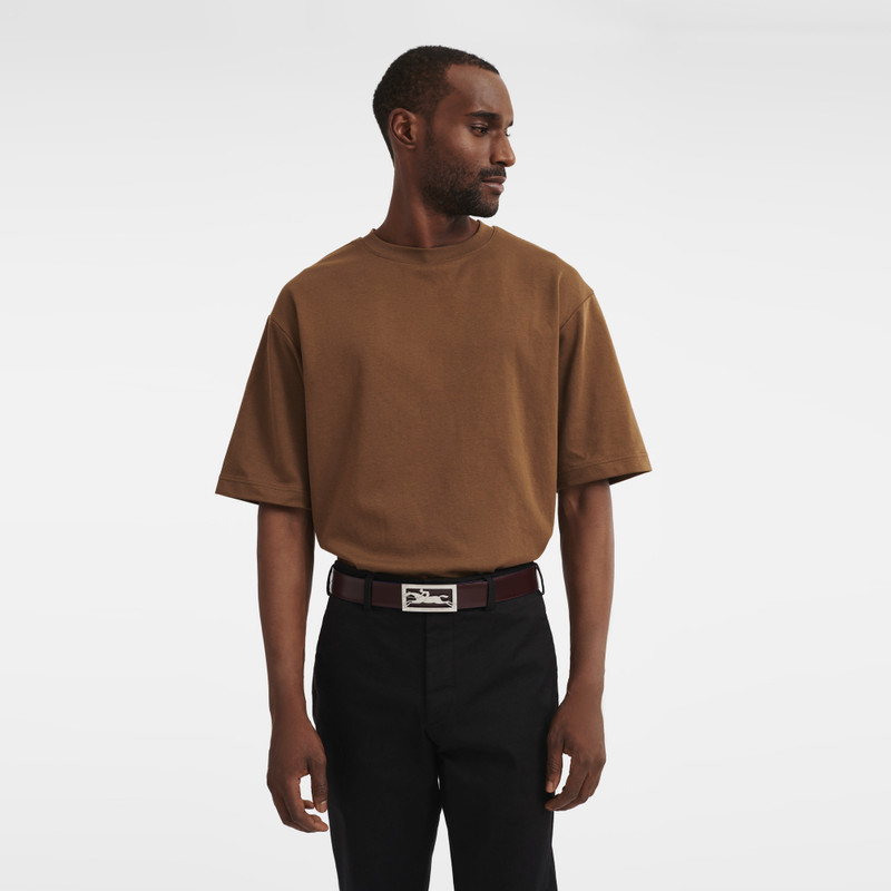 Delta Box Men's belt Navy/Burgundy - Leather 4