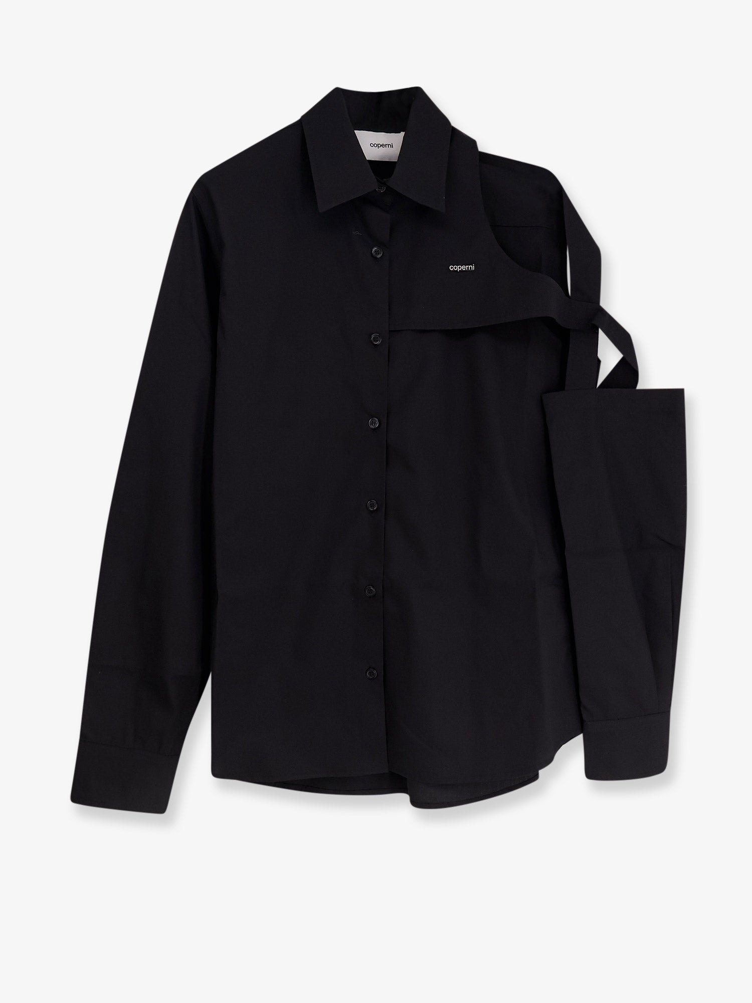 Cotton Shirt With Metal Lettering Logo - 1