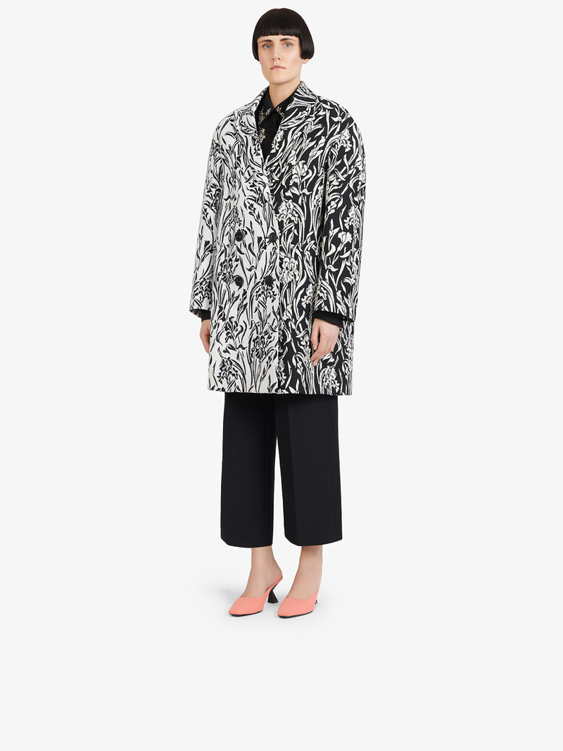 Givenchy Two tone coat in floral jacquard outlook
