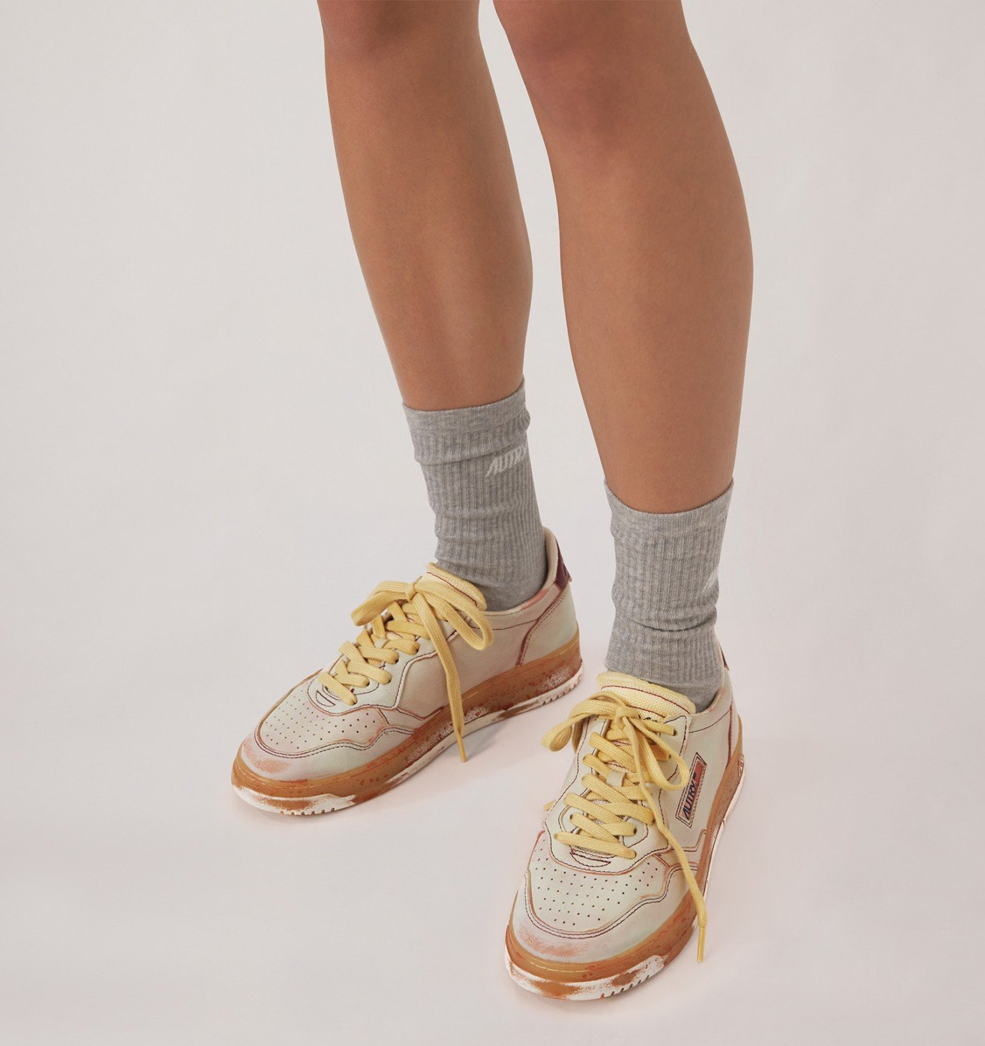 MEDALIST LOW SNEAKERS SUPER VINTAGE IN SPA BLUE AND RUSSET BROWN LEATHER - 2