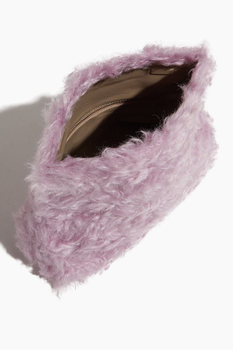 Fluffy Folded Clutch in Lilac 4