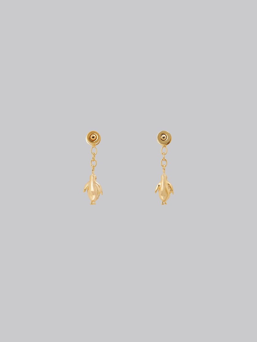 GOLD PENGUIN DROP EARRINGS - 2
