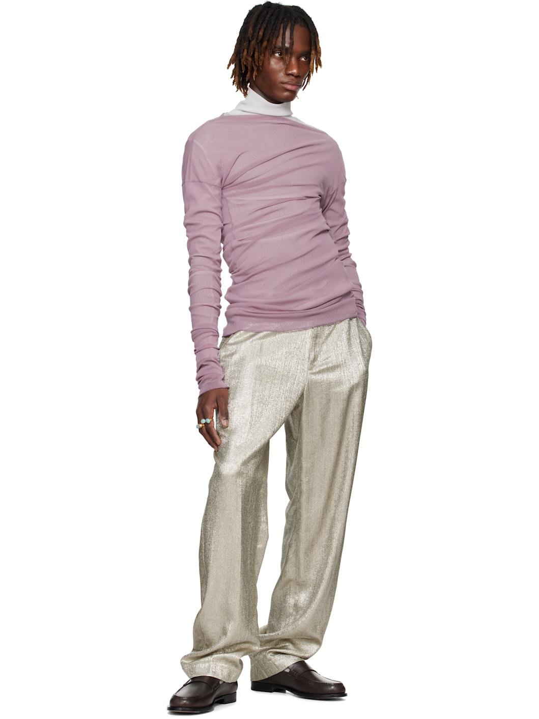 Silver Drawstring Trousers - 4