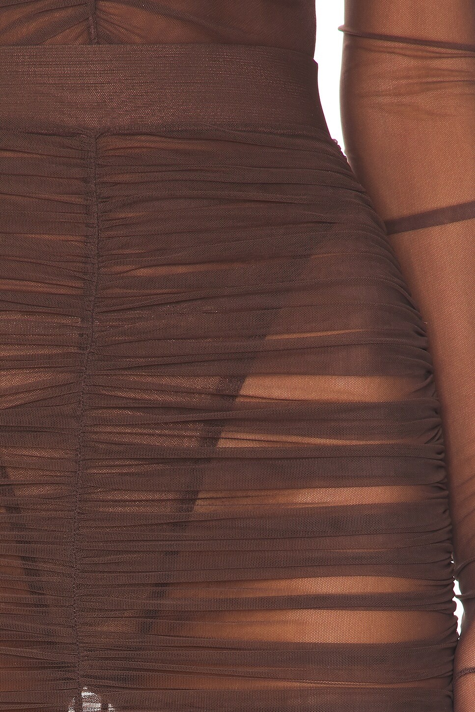 Ruched Mesh Midi Skirt - 6