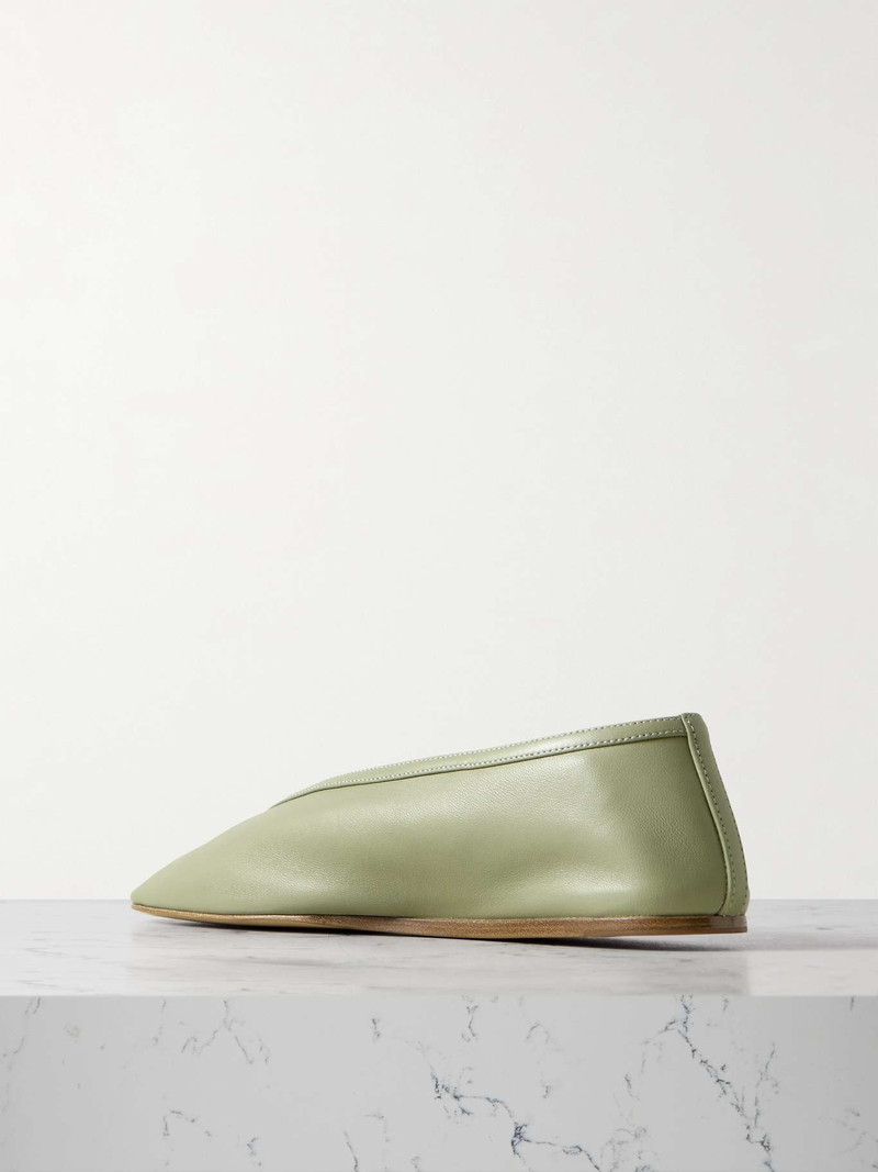 Luna leather ballet flats Green 3