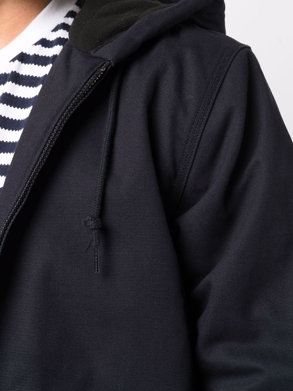 logo patch hooded jacket - 5