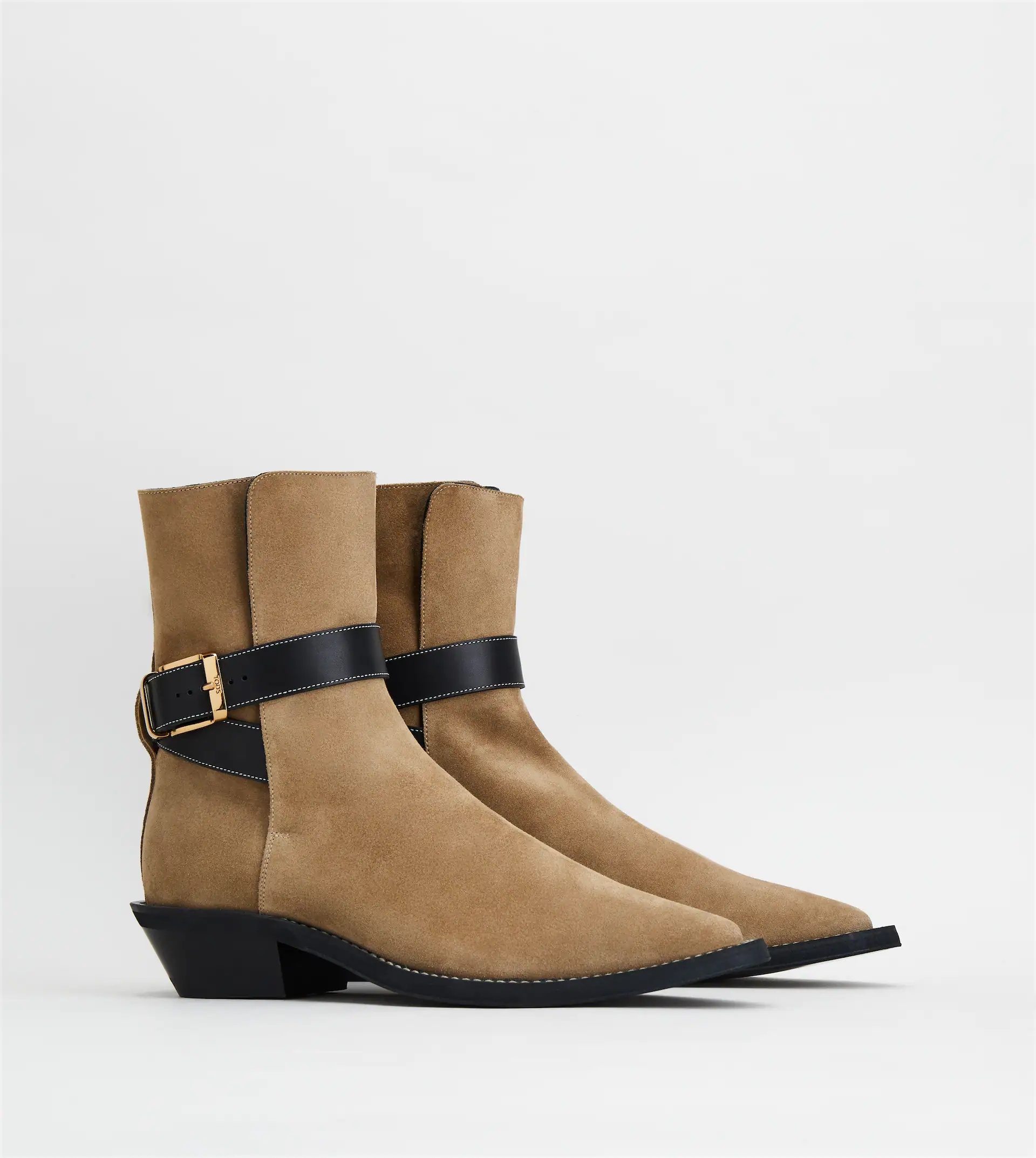 ANKLE BOOTS IN SUEDE - BROWN - 2