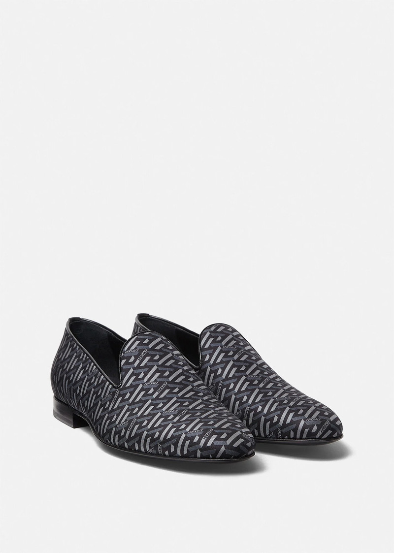 VERSACE La Greca Jacquard Slippers outlook