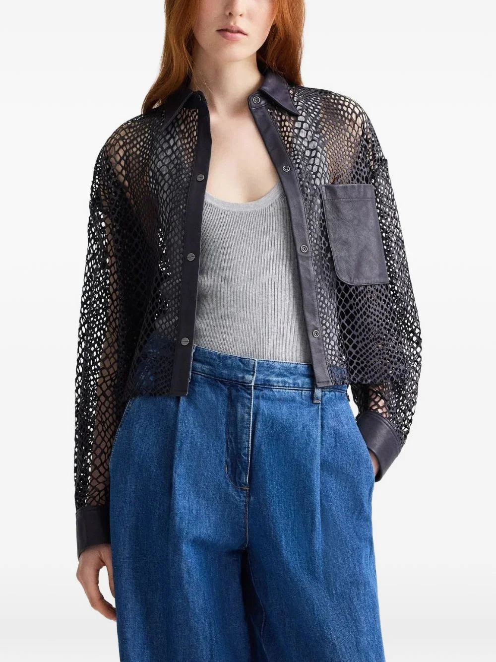 Little Big Joe fishnet pocket shirt - 1