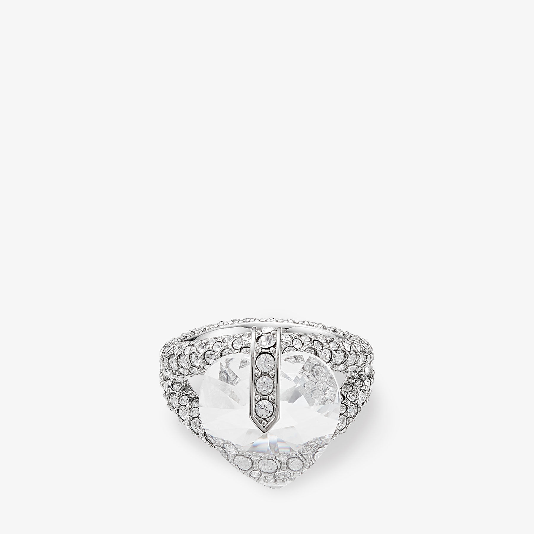 Heart Double Ring
Silver-Finish Heart Double Ring with Crystals - 5