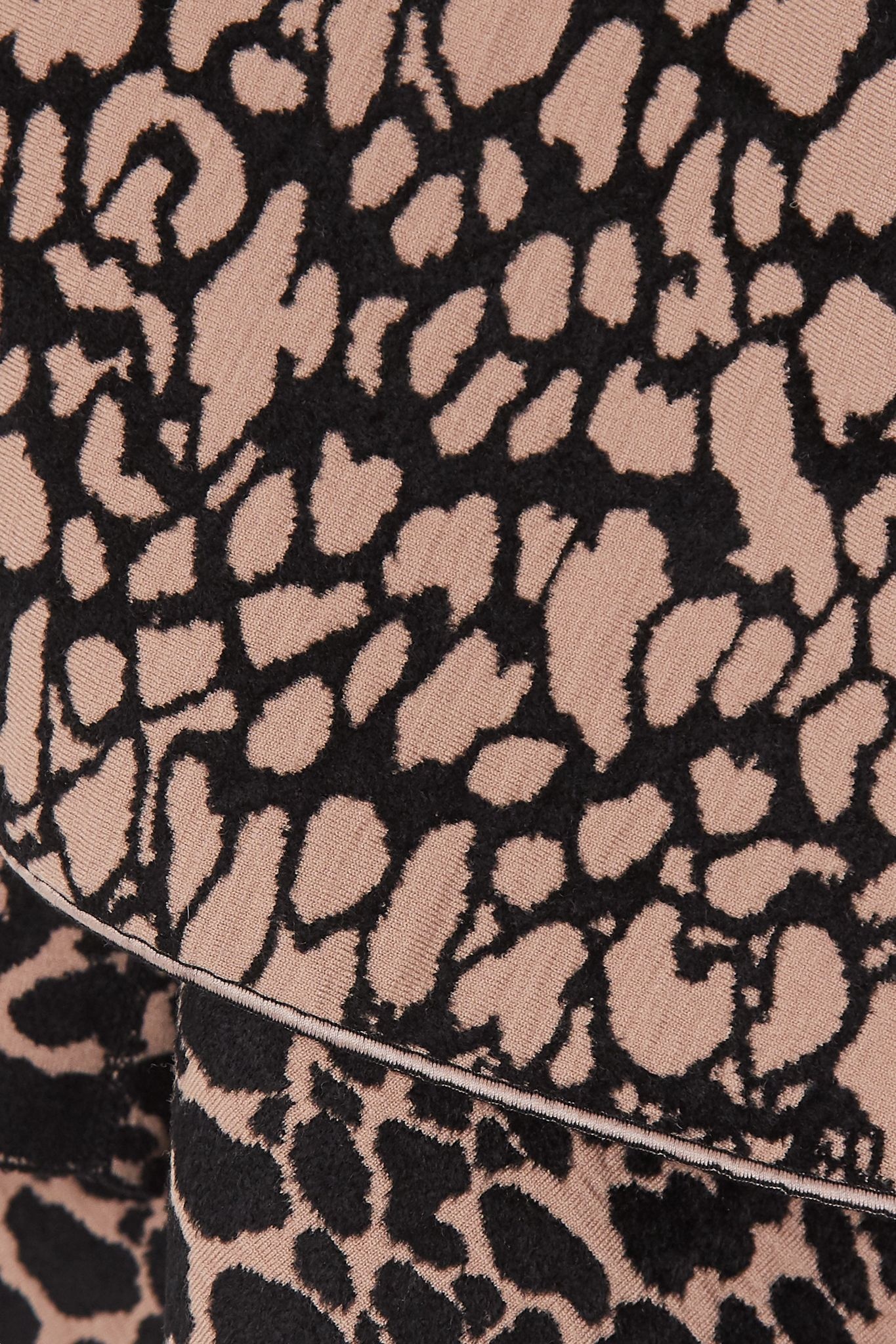 Draped leopard jacquard-knit jacket - 4