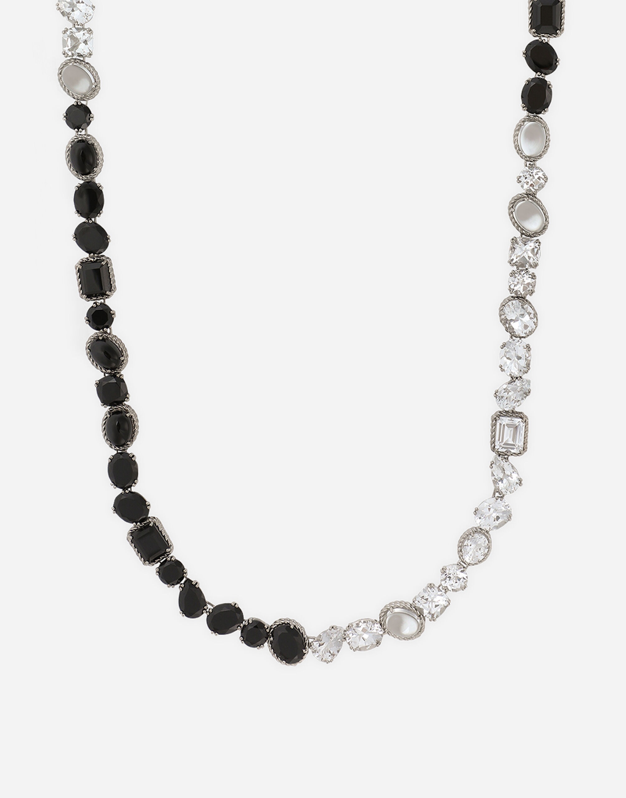 Rainbow Monochrome Sautoir 18-carat white gold, spinels and topazes - 3