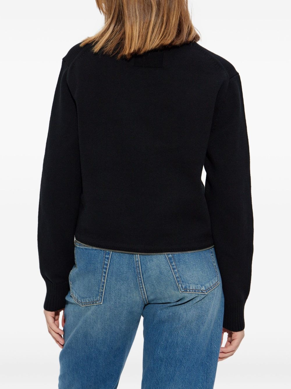 crew-neck cropped sweater - 4