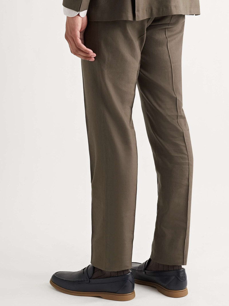 Kei Slim-Fit Tapered Linen and Wool-Blend Suit Trousers 4