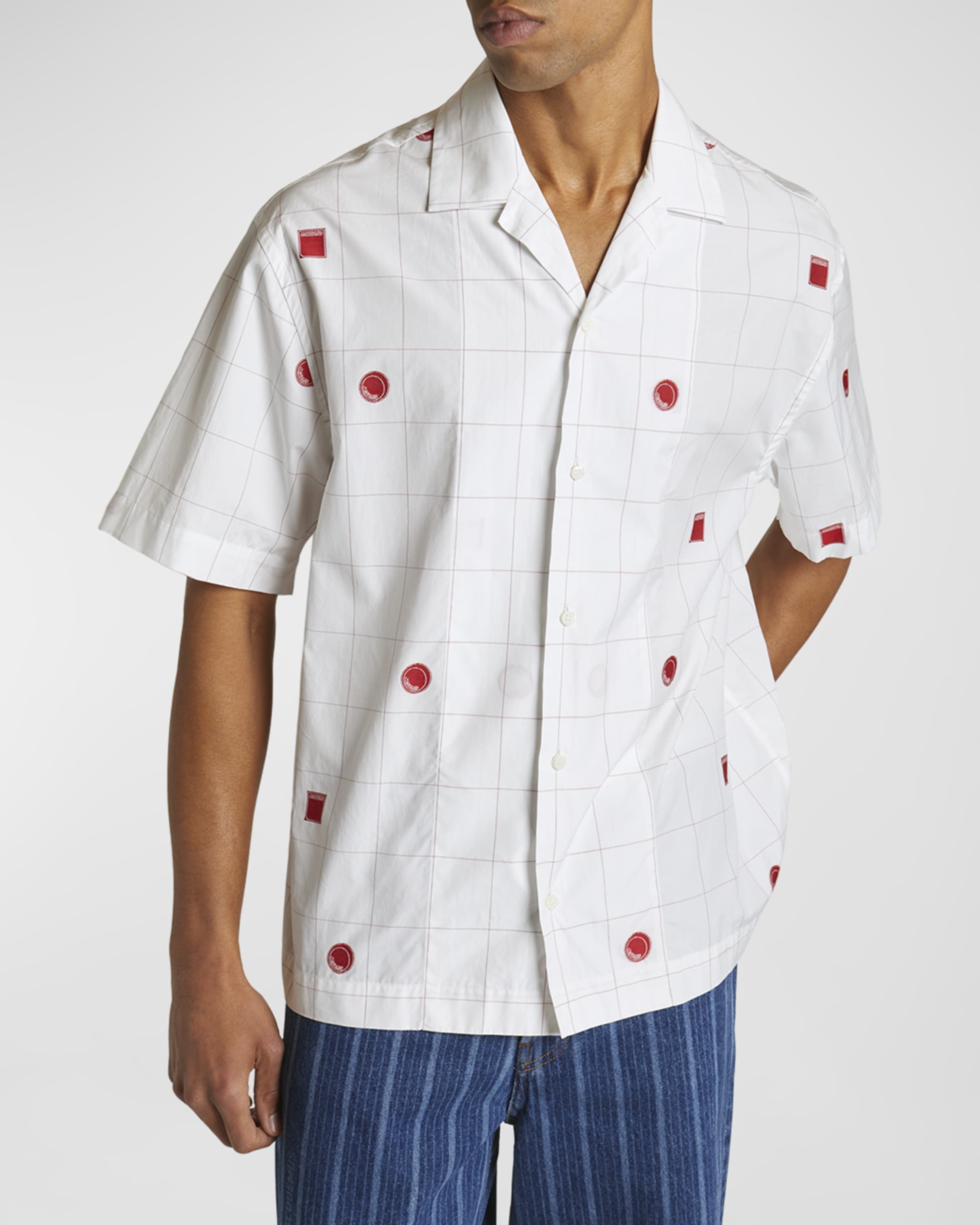 Men's Grid Check Icon Camp Shirt - 2