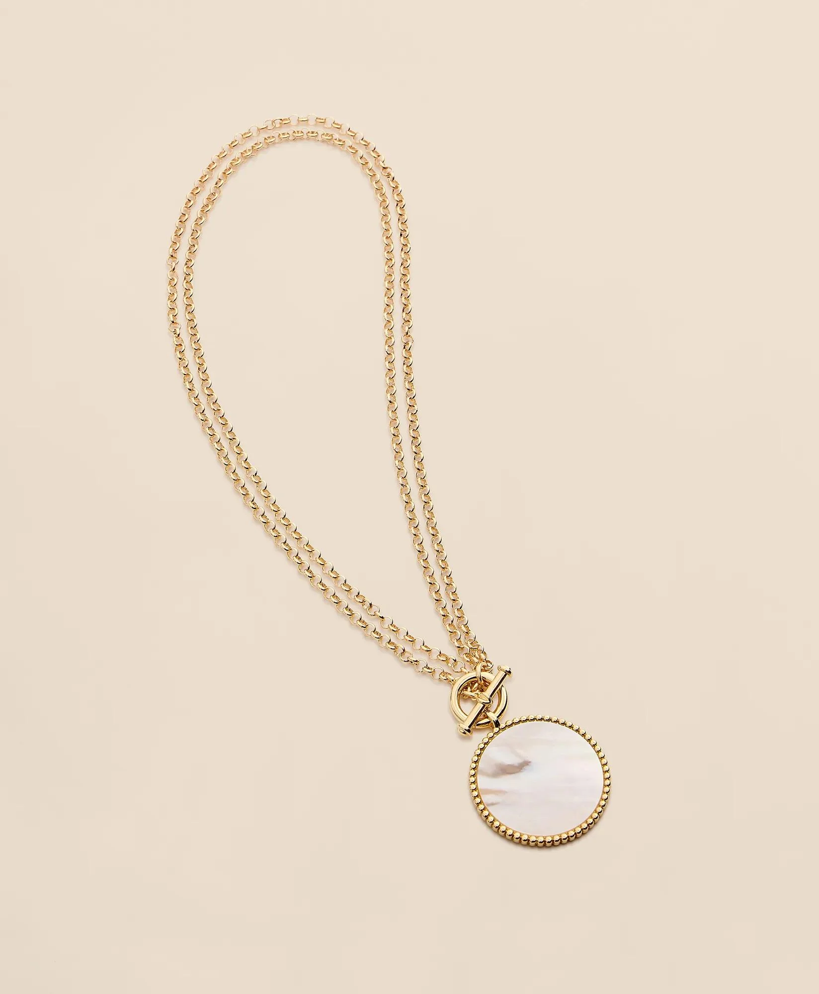 Mother-Of-Pearl Pendant Necklace - 1